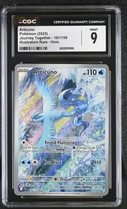 Articuno illustration rare #161/159 CGC Mint 9 - 2025 Pokemon Journey Together - Image 1