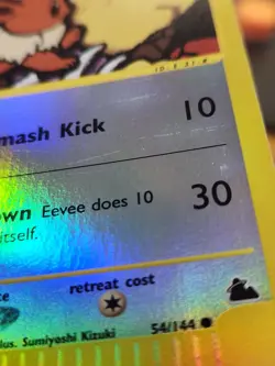 Eevee Reverse Holo 54/144 Skyridge Pokemon TCG Htf Vtg Collect Tcg Card Reverse - Image 2