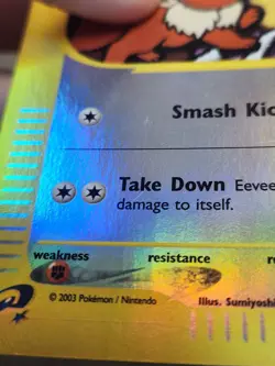 Eevee Reverse Holo 54/144 Skyridge Pokemon TCG Htf Vtg Collect Tcg Card Reverse - Image 3