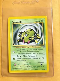 Spinarak 75/111 Neo Genesis Pokemon Card - Image 1