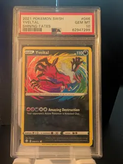 Yveltal Shining Fates Holo Card 046/072 PSA 10 - Image 1