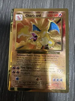 Pokemon Celebrations Charizard Gold Metal Card #4/102 Promo 25th Anniversary - Image 1