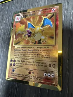 Pokemon Celebrations Charizard Gold Metal Card #4/102 Promo 25th Anniversary - Image 3