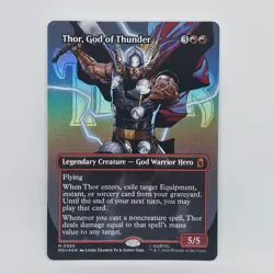 Thor God of Thunder M 0369 Marvel Super Heroes Magic the Gathering (FOIL) - Image 1