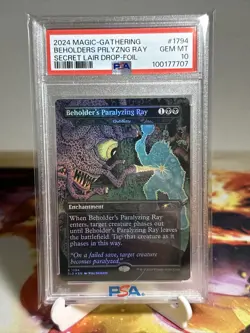 Beholder's Paralyzing Ray Foil MTG Secret Lair - PSA 10 Gem Mint - Image 1
