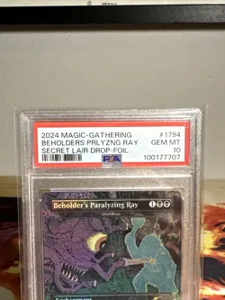 Beholder's Paralyzing Ray Foil MTG Secret Lair - PSA 10 Gem Mint - Image 3