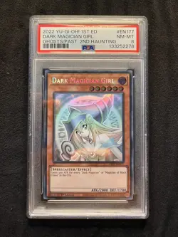 PSA 8 MINT Dark Magician Girl GFP2-EN177 1st Edition Ghost Rare Yugioh Card - Image 1
