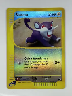 Pokemon TCG Rattata Expedition Card 128/165 Reverse Holo LP condition - Image 1