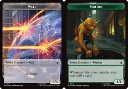 4x Moloid (13) // Wall (1) Token MTG Marvel Super Heroes NM Magic Regular - Image 1