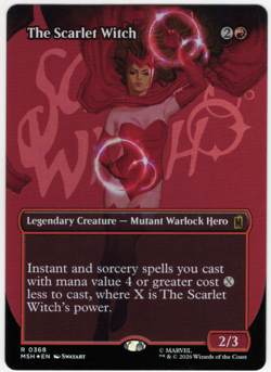 The Scarlet Witch (Borderless) FOIL 0368 Marvel Super Heroes (MSH) - Image 1