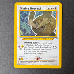 Pokemon TCG Neo Destiny Rare Holo Shining Noctowl 110/105 - Image 1