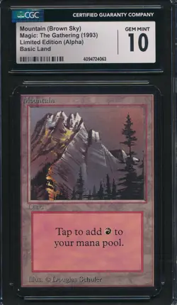 Alpha Mountain CGC 10 Graded Magic MTG (4063) -magicgraders- - Image 1