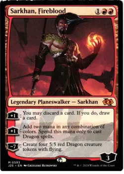Sarkhan, Fireblood 593 Mythic Foundations Jumpstart Magic: The Gathering NM - Image 1