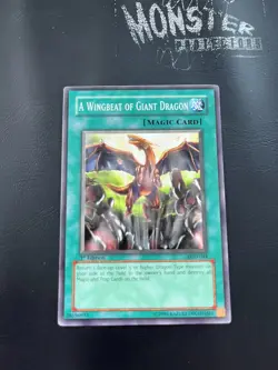 YUGIOH A WINGBEAT OF GIANT DRAGON COMMON LOD-044 1ST EDITION - Image 1