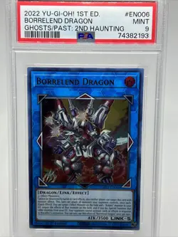2022 Yugioh! Borrelend Dragon GFP2-EN006 Ultra Rare Foil 1st Ed PSA 9 MINT - Image 1