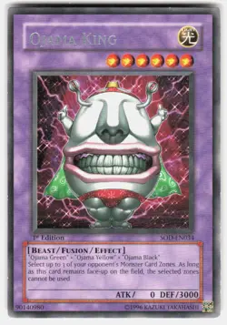 Ojama King SOD-EN034 Yu-Gi-Oh 1st Edition Lightly Played - Image 2