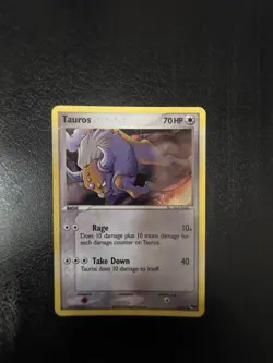 Tauros 5/17 Holo Rare Pop Series 2 Pokemon Card - LP - Image 1