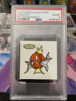 PSA 6 1998 POKEMON DAIICHI PAN DECO CHARACTER STICKER PART 3 MAGIKARP - Image 1
