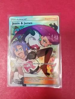Pokemon TCG Jessie & James Trainer Full Art Ultra Rare Card 68/68 Hidden Fates - Image 1