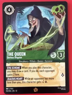 Disney Lorcana Wilds Unknown The Queen Devious Disguise 90/204 Legendary - Image 1