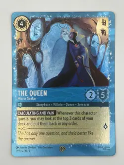 The Queen Mirror Seeker Glimmer Foil Disney Lorcana First Chapter Promo 12/P3 - Image 1