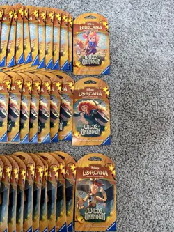 Disney Lorcana Wilds Unknown Sleeved Booster Pack New Sealed Lot Of 40 - Image 2