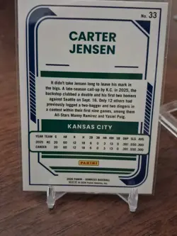 2026 Donruss Carter Jensen 2 Card Lot- Optic & Liberty- Go Royals!!! - Image 5