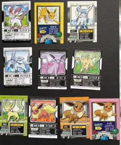 Eevee Eeveelution Pokemon Bandai Kids Sticker Lot Japanese Pocket Monsters - Image 1