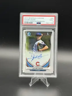 Dylan Cease 2014 1st Bowman Chrome Draft Pick On Card Auto PSA 9 Mint Padres - Image 1