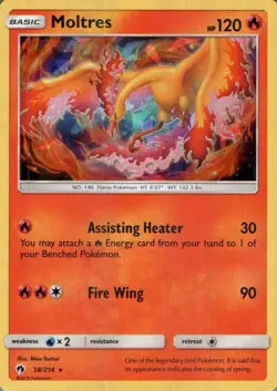 Moltres - 38/214 (Cracked Ice Holo) Holo Holo Rare Deck Exclusives 038/214 LP - Image 1