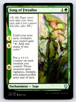 Song of Freyalise 179 Uncommon Dominaria Magic: The Gathering Lightly Played - Image 1