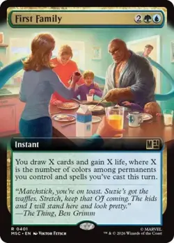 ~ First Family (Extended Art) ~ NM ~ Commander: Marvel Super Heroes ~ MTG ~ - Image 1