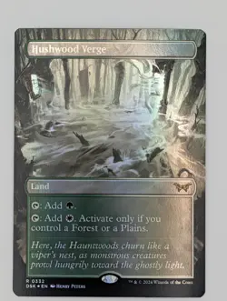 MTG - Hushwood Verge - DSK - R - Borderless Foil - 332 - Image 1