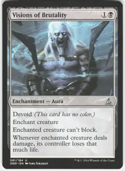 Visions of Brutality 81 Uncommon Oath of the Gatewatch Magic: The Gathering NM - Image 1