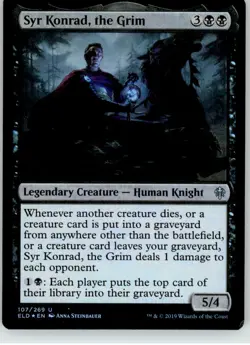 Syr Konrad, the Grim - Throne of Eldraine - 107 - Foil LP Magic: The Gathering - Image 1