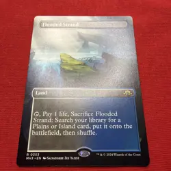 FLOODED STRAND (BORDERLESS) Modern Horizons 3 Magic MTG MINT CARD - Image 1