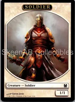 MTG SkeenAB Soldier Token Modern Masters NM - Image 1
