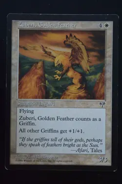Magic The Gathering MTG ZUBERI, GOLDEN FEATHER Mirage MP Moderately Played - Image 1