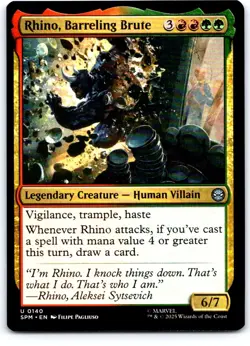 Rhino, Barreling Brute 140 Uncommon Marvel's Spider-Man Magic: The Gathering NM - Image 1
