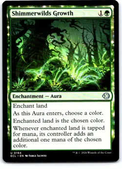 Shimmerwilds Growth 194 Uncommon Lorwyn Eclipsed Magic: The Gathering Near Mint - Image 1
