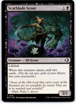 Scarblade Scout 118 Common Lorwyn Eclipsed Magic: The Gathering Foil Near Mint - Image 1