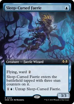 Sleep-Cursed Faerie (Extended Art) -Foil Near Mint MTG Wilds of Eldraine - Image 1