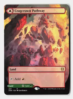Cragcrown Pathway (Borderless) 287 Rare Zendikar Rising Magic: The Gathering NM - Image 1