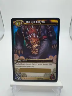 World of Warcraft TCG The Red Bearon Unscratched Card (Big Battle Bear Mount) - Image 1