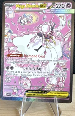 Pokemon Mega Diancie EX Ascending Heros 282/217 Ultra Rare Holo Full Art - Image 1