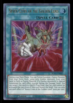 Yugioh Seven Cities of the Golden Land #BLVO-EN062 Blazing Vortex LP - Image 1