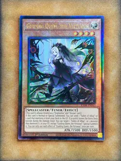 Yugioh Guiding Quem, the Virtuous RA04-EN043 Prismatic Ultimate Rare 1st Ed NM - Image 1