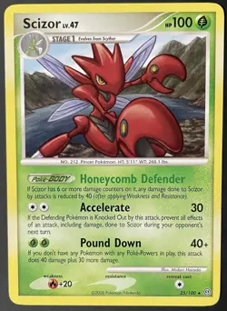 Scizor 25/100 Pokemon Stormfront Regular Non-holo TCG Card NEAR MINT - Image 1