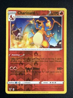 CHARIZARD VIVID VOLTAGE SET RARE REVERSE-HOLO FOIL POKEMON CARD 025/185 NM/M - Image 1