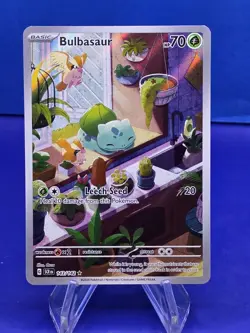Pokemon TCG Bulbasaur Illustration Card Stellar Crown 143/142 NM Condition - Image 1